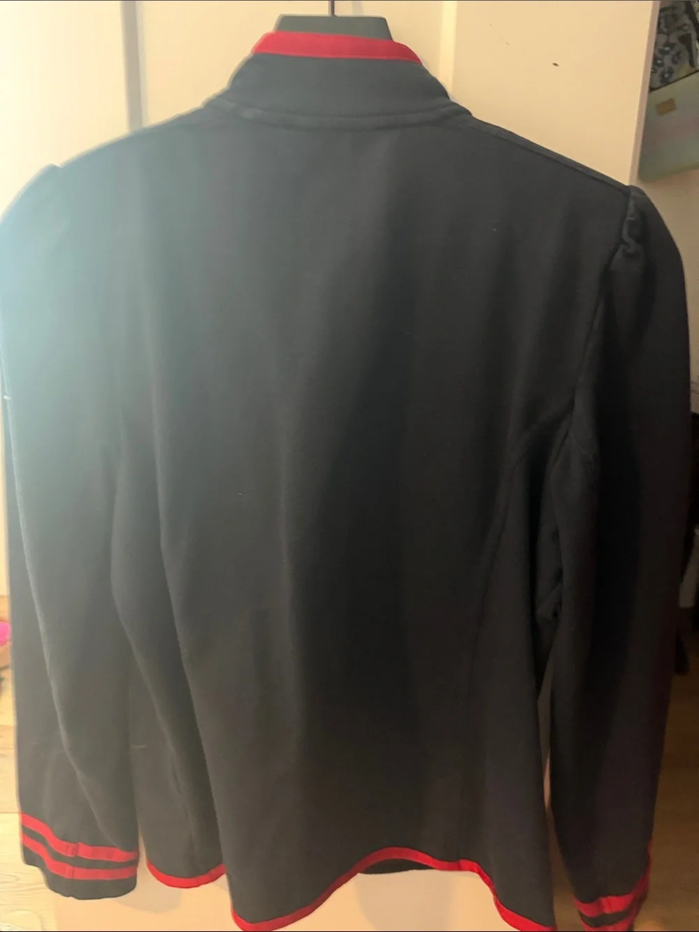 Tommy Hilfiger Navy Military-Style Jacket with Red Trim - Picture 3 of 3